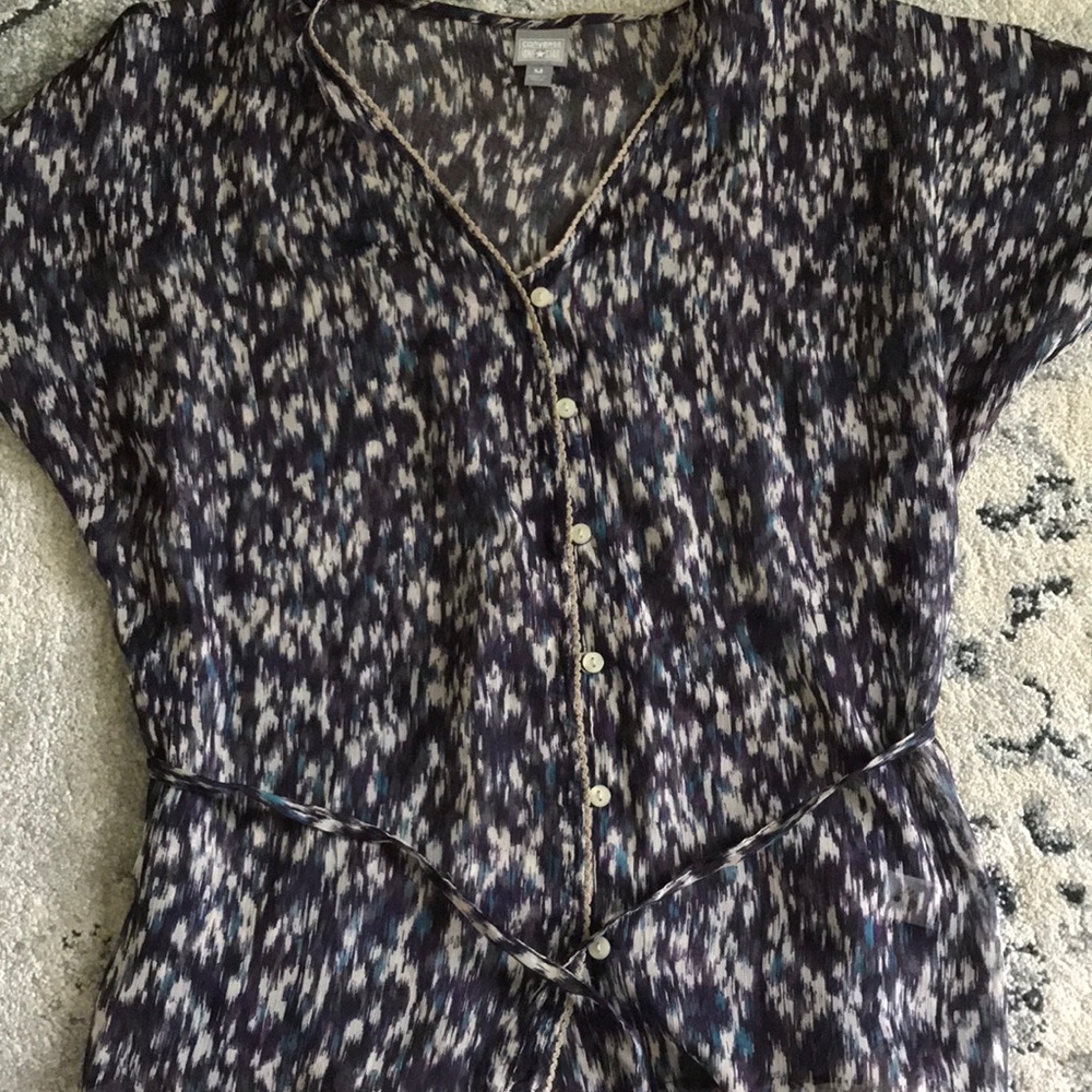 Converse Patterned tie waist top
